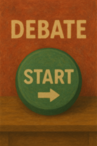 This image represents the beginnings of every debater. Important for them to start one step at a time.